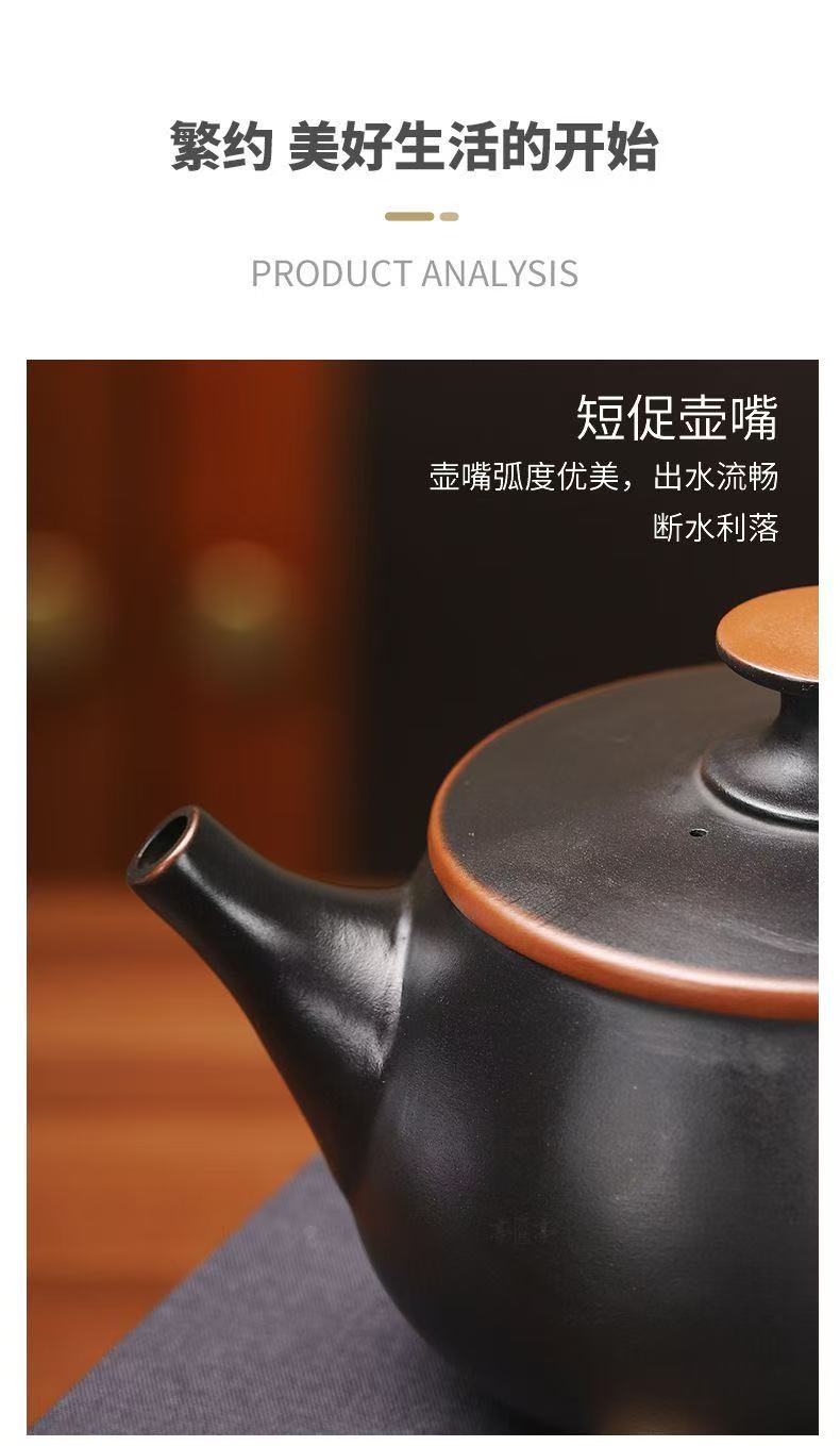 【3號 】紫陶鴻運當頭漢瓦壺大容量素面