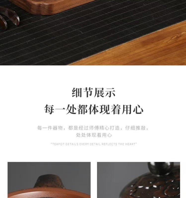 【8號】紫陶龍鳳西施壺,可提,可旋轉,可鳳鳴,手作精工