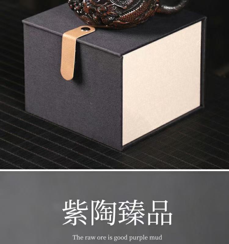 【8號】紫陶龍鳳西施壺,可提,可旋轉,可鳳鳴,手作精工