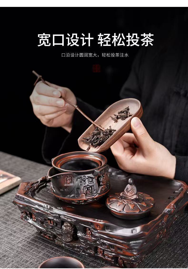 【2號】建水紫陶敦煌系列手抓壺