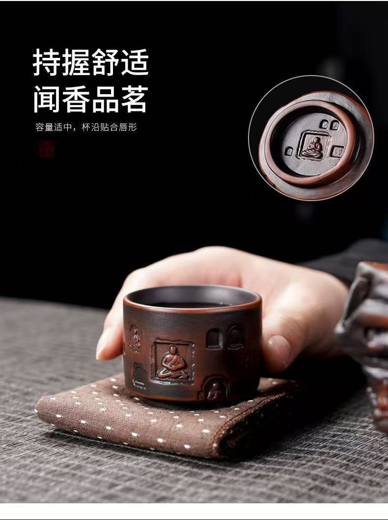 【2號】建水紫陶敦煌系列手抓壺