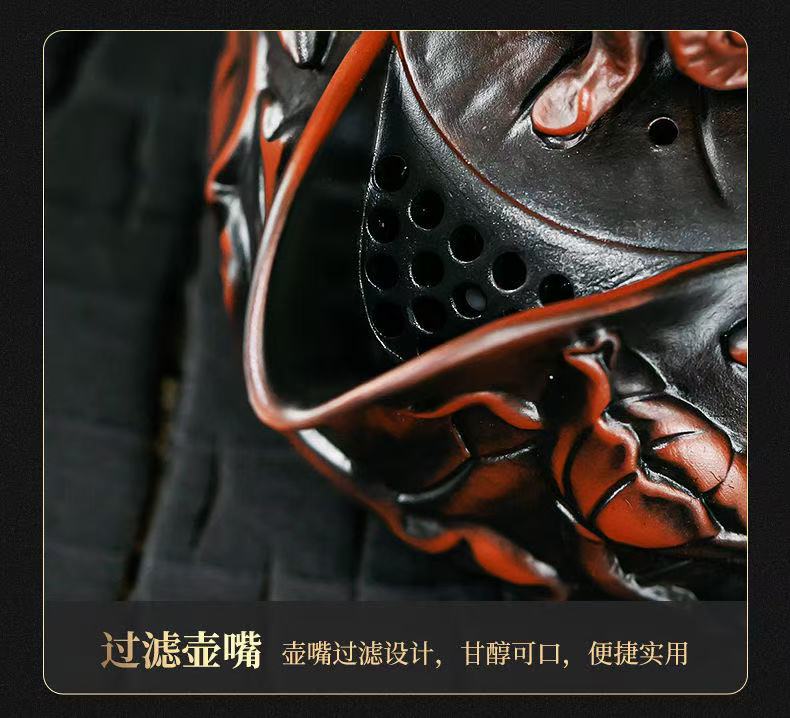 【11号】紫陶年年有余手抓壺 荷塘夜色，荷花手抓壶