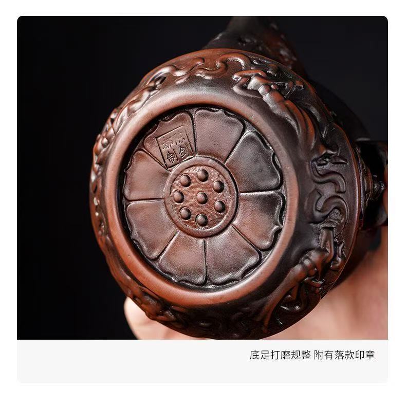 【2號】建水紫陶敦煌系列手抓壺