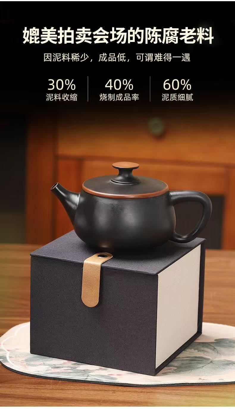 【3號 】紫陶鴻運當頭漢瓦壺大容量素面